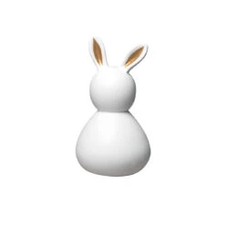 Ostern Porzellanhase Mittel Dame Gold 13.5cm
