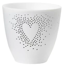 Poesielicht Herz Porzellan 9cm