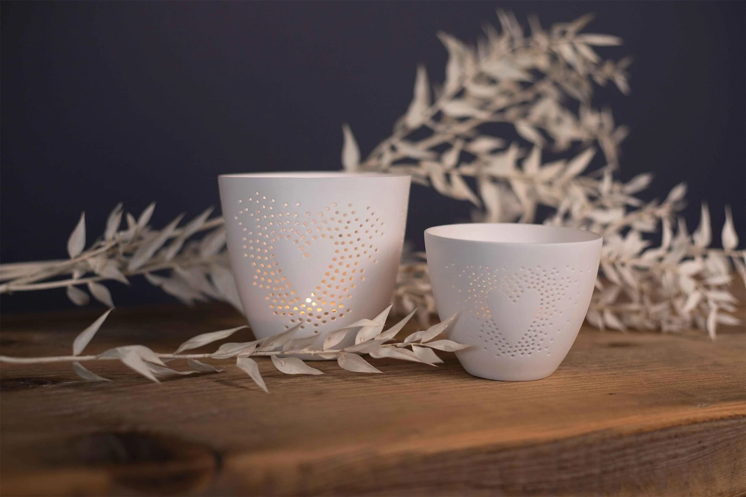 Poesielicht Herz Porzellan 9cm 2 Poesielicht Herz Porzellan 9cm – Bild 2