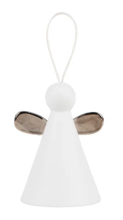 Wunderglöckchen Engel Silberne Flügel, Adventsschmuck 6cm