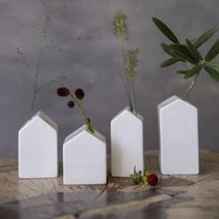 Minivasen „Häuser“ (4er-Set)