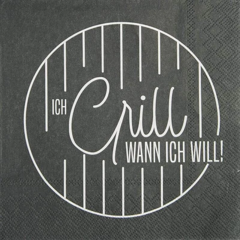 Servietten „Ich Grill Wann Ich Will“ 1 Servietten „Ich Grill Wann Ich Will“