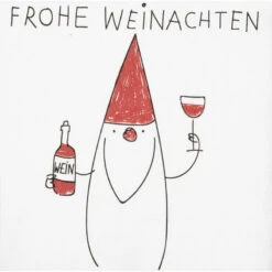 Cocktail-Servietten „Frohe Weihnachten“ (Santa)