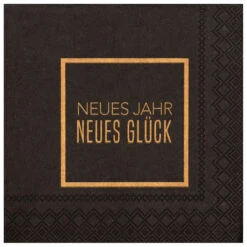 Cocktail-Servietten „Neues Jahr, Neues Glück“