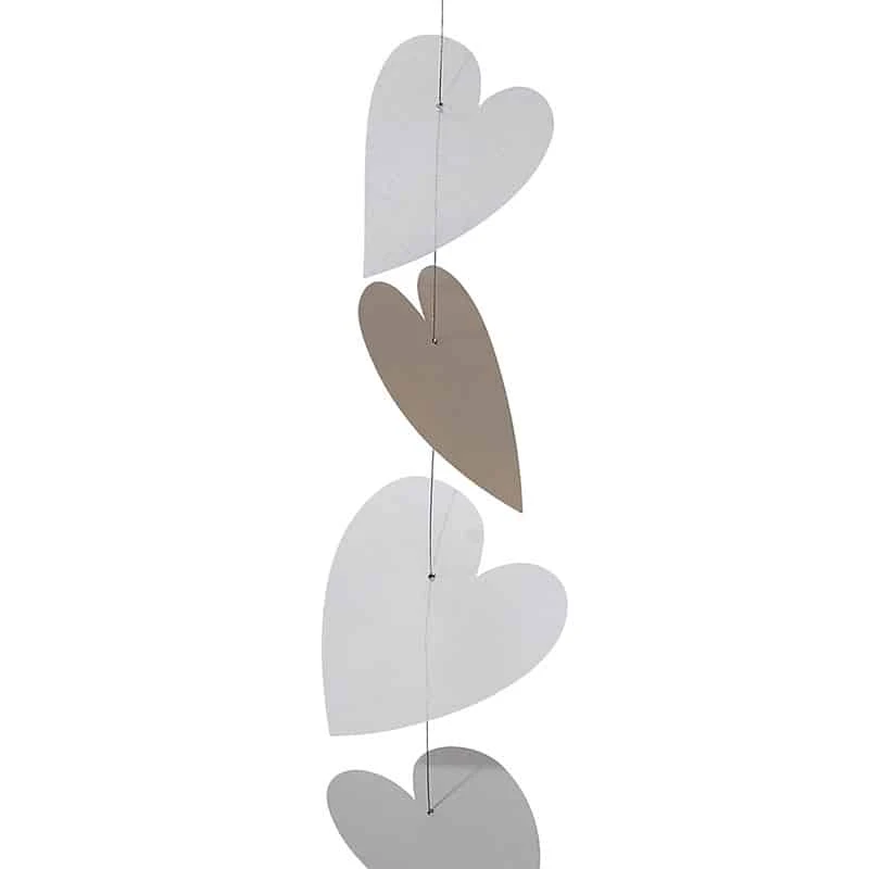 Girlande „Tanzende Herzen“ (weiß) 2 Girlande „Tanzende Herzen“ (weiß) – Bild 2