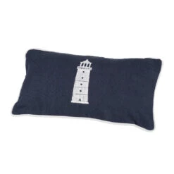 Traumkissen “Meer Als Worte” 33x17cm Blau / Grau Mit Füllung