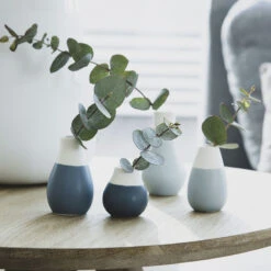 Mini-Pastellvasen, Blau (4er-Set)