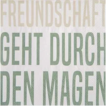 Servietten „Freundschaft Geht Durch Den Magen“ 1 Servietten „Freundschaft Geht Durch Den Magen“