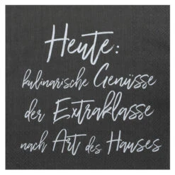 Servietten „Heute: Kulinarische Genüsse“