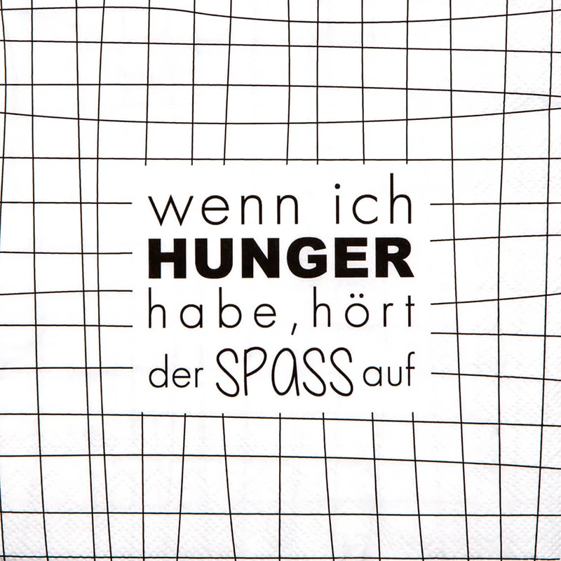 Servietten „Wenn Ich Hunger Habe …“ 1 Servietten „Wenn Ich Hunger Habe …“