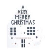 Weihnachtshauskarte „A Very Merry Christmas“